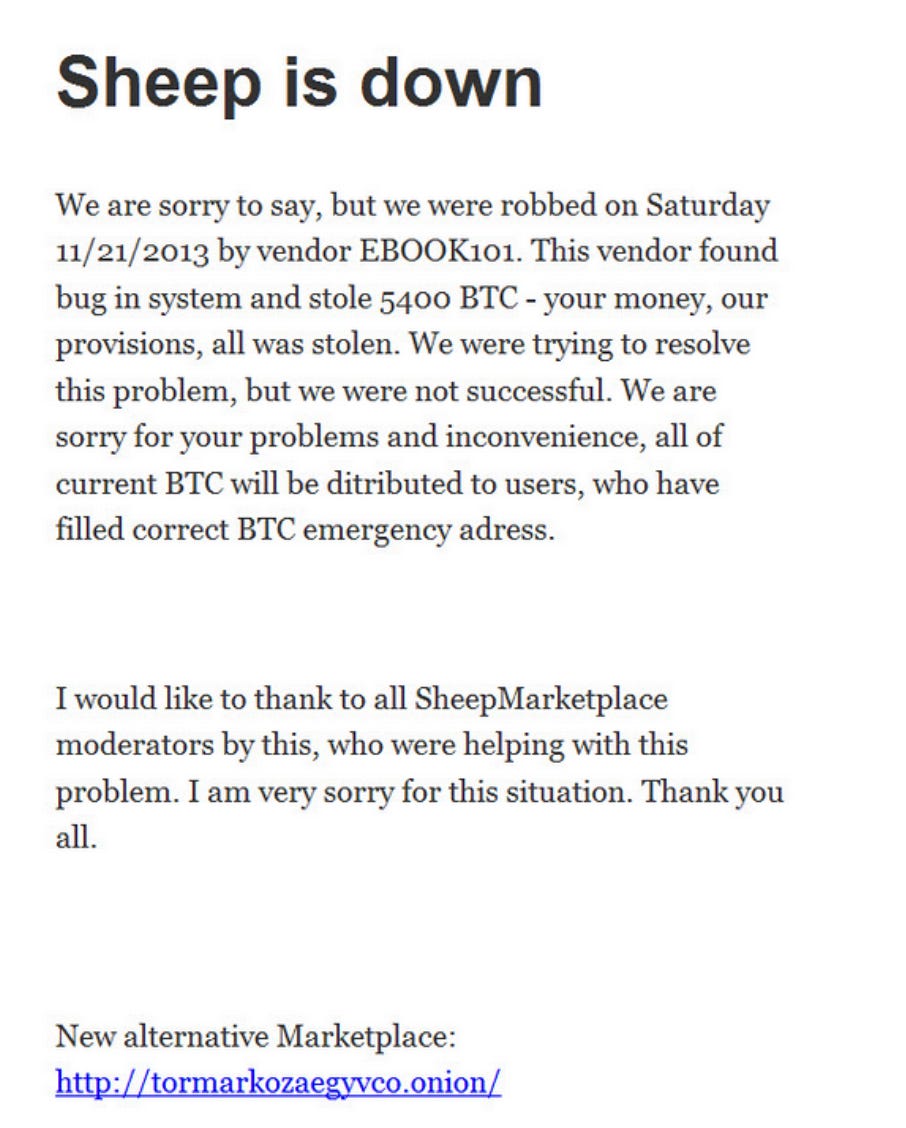 Sheep is down